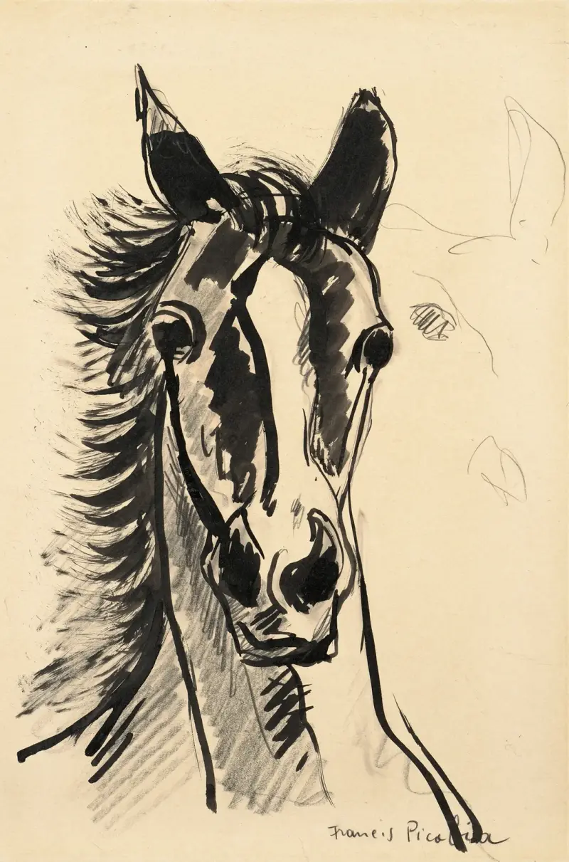 Hästhuvud av Francis Picabia
