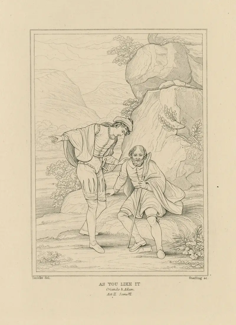 As you like it, Orlando & Adam, act II, scene vi av William Francis Starling