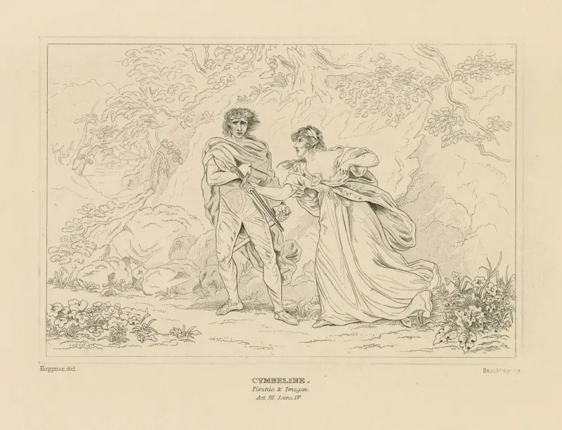 Cymbeline; Pisanio & Imogen, act III, scene IV av William Francis Starling