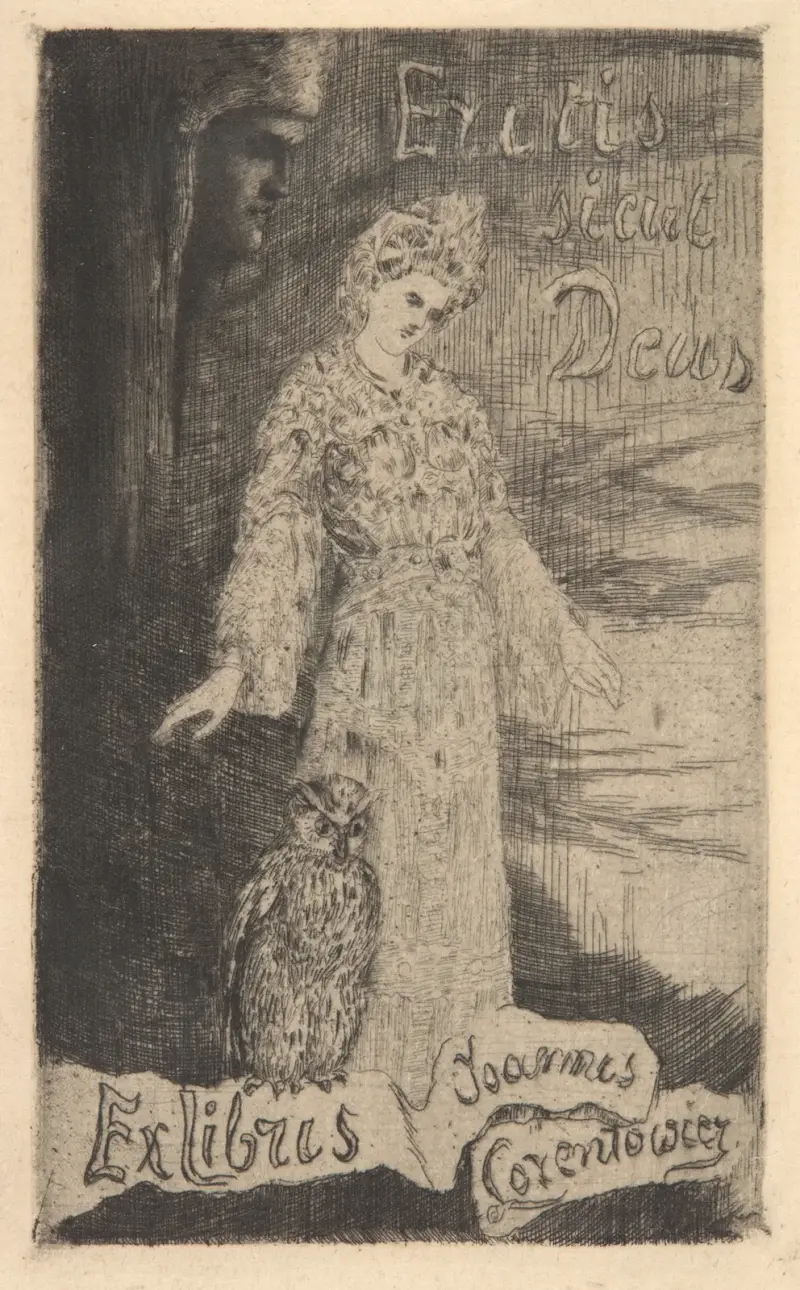 Exlibris för Jan Lorentowicz (1868–1940) av Franciszek Siedlecki