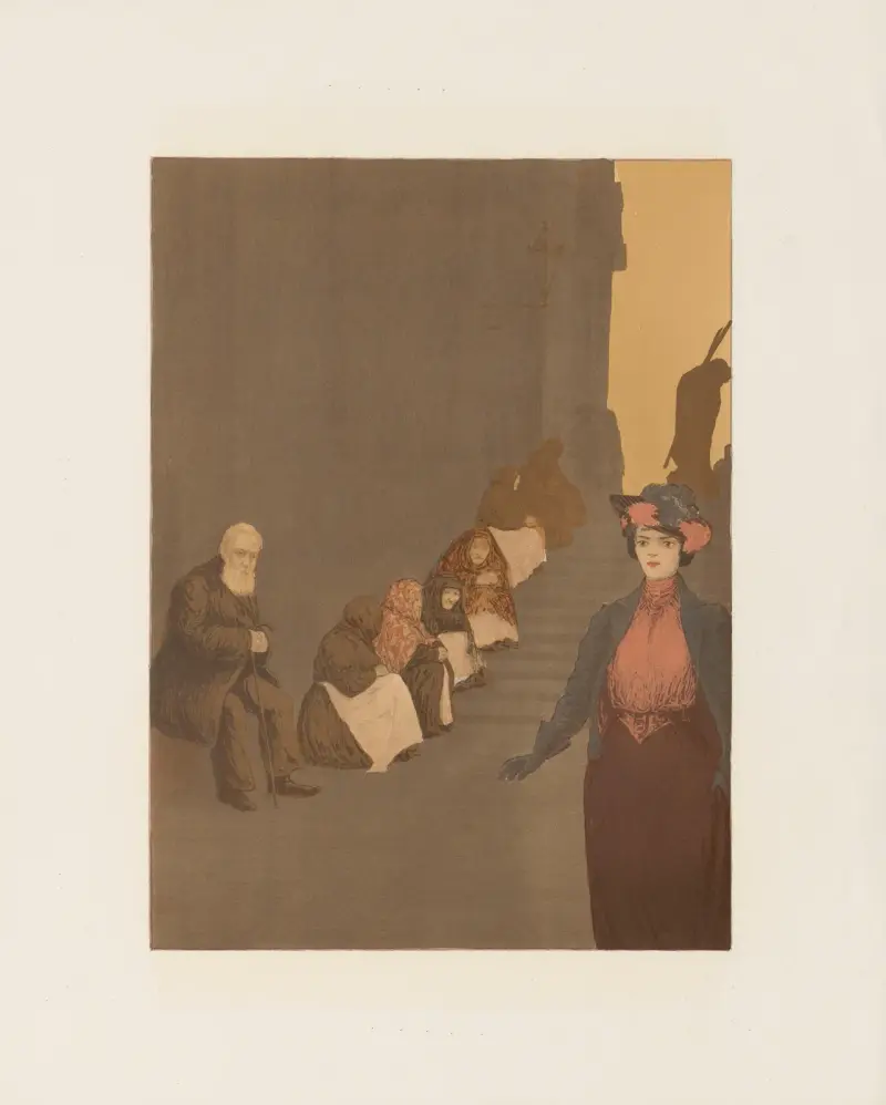 In front of the Church of the Holy Cross av Franciszek Siedlecki