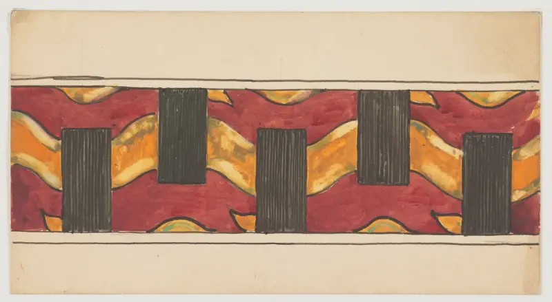 Geometriskt ornamentprojekt av Franciszek Siedlecki