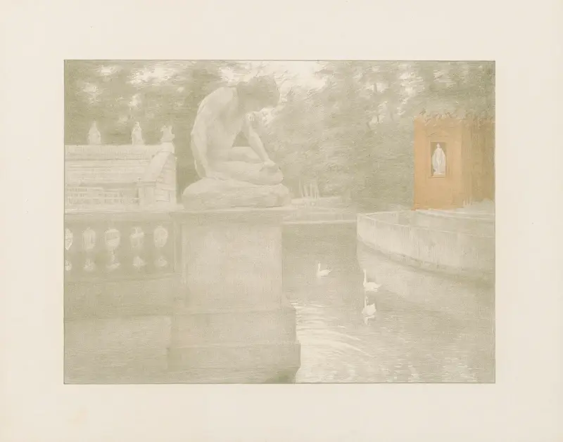 Theatre in Łazienki Park (fragment) av Franciszek Siedlecki