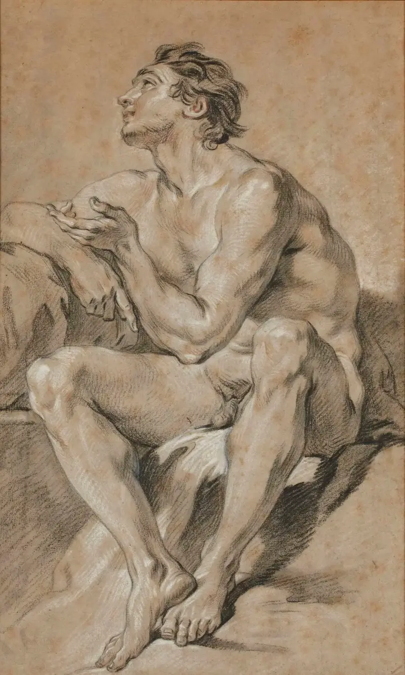 Akt eines stehenden Mannes, Mars von François Boucher