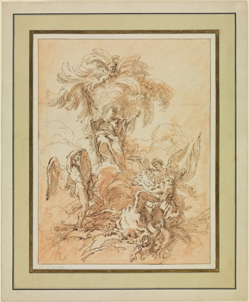 Allegori över en fransk prins födelse av François Boucher
