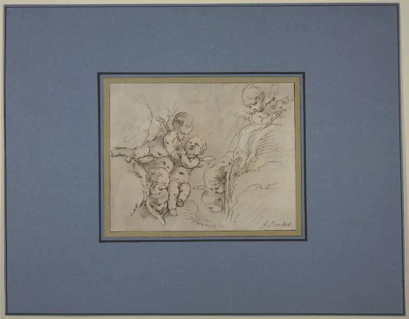 Ängel i molnen av François Boucher