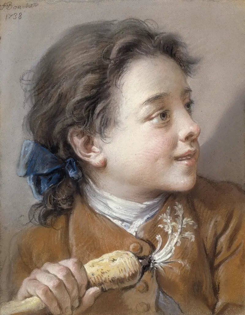 Junge mit Karotte von François Boucher