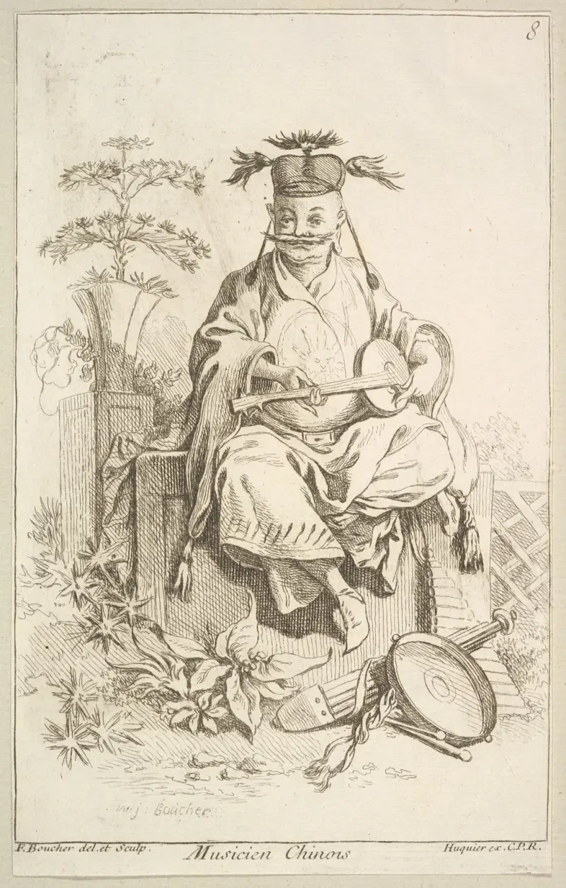 Kinesisk musiker av François Boucher