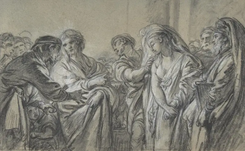 Kristus och äktenskapsbryterskan av François Boucher