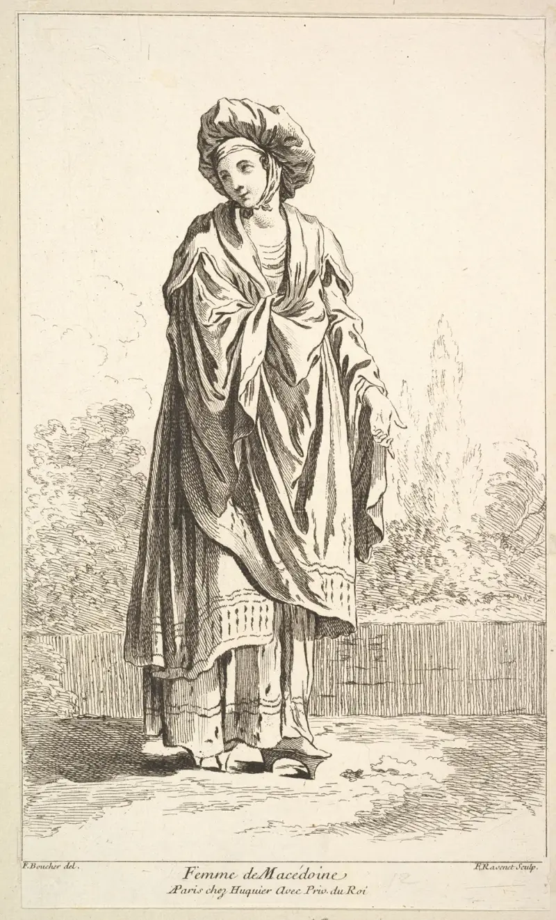 Makedonisk kvinna, plansch 12 av François Boucher