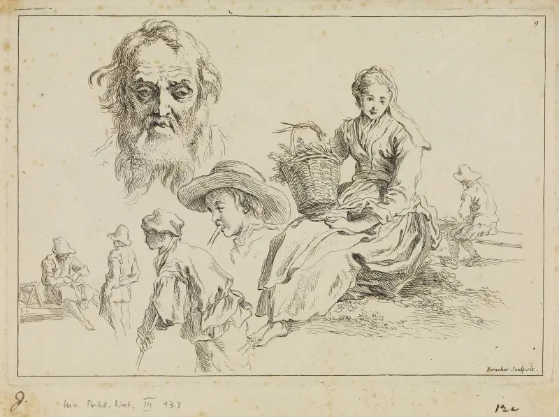 Figure studies av François Boucher