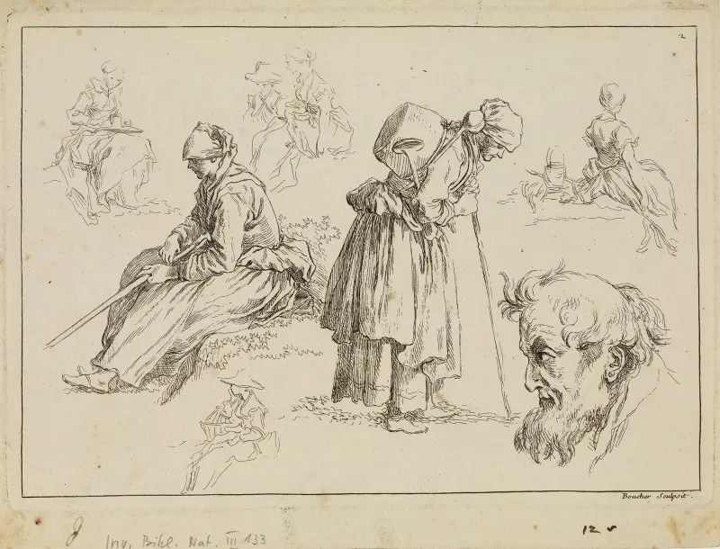 Figurstudier av François Boucher