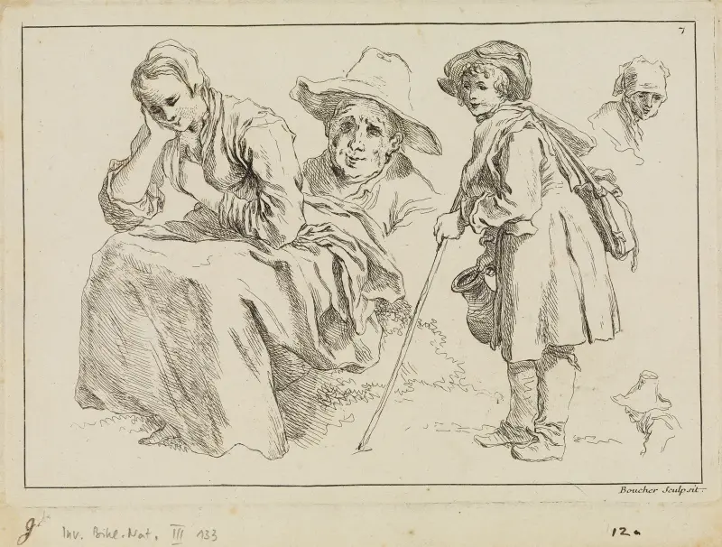 Figurstudier av François Boucher