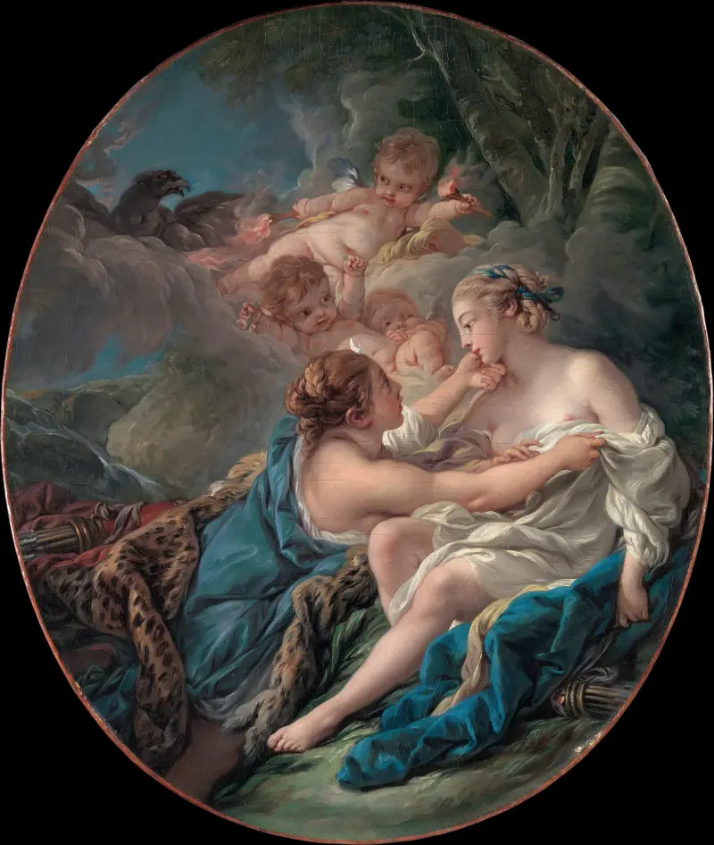 Jupiter i Dianas skepnad och Callisto av François Boucher