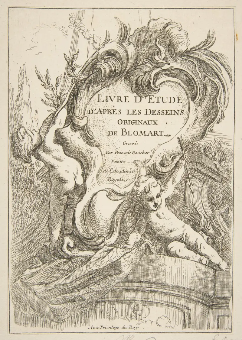 Studiebok efter Blomarts originalteckningar Pl.01 av François Boucher