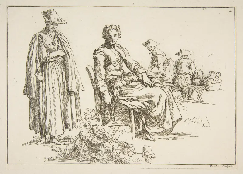 Studiebok efter Blomarts originalteckningar, pl. 04 av François Boucher