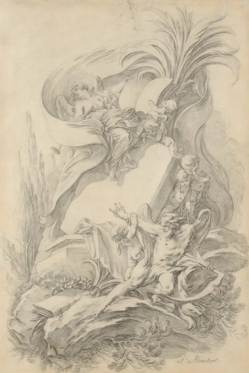Love Staying the Hand of Time av François Boucher