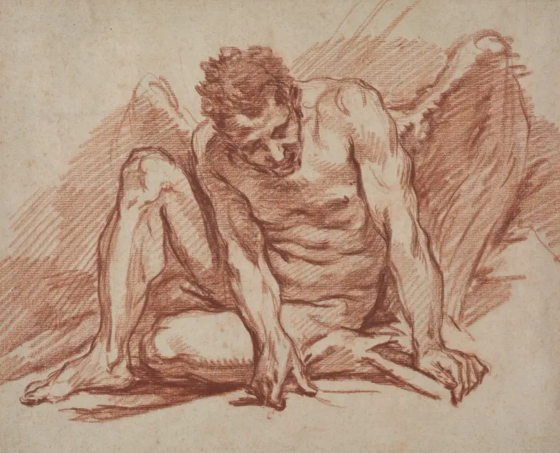 Manlig akademi med vingar av François Boucher