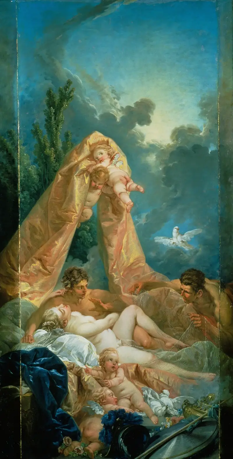 Mars och Venus överraskade av Vulcanus av François Boucher