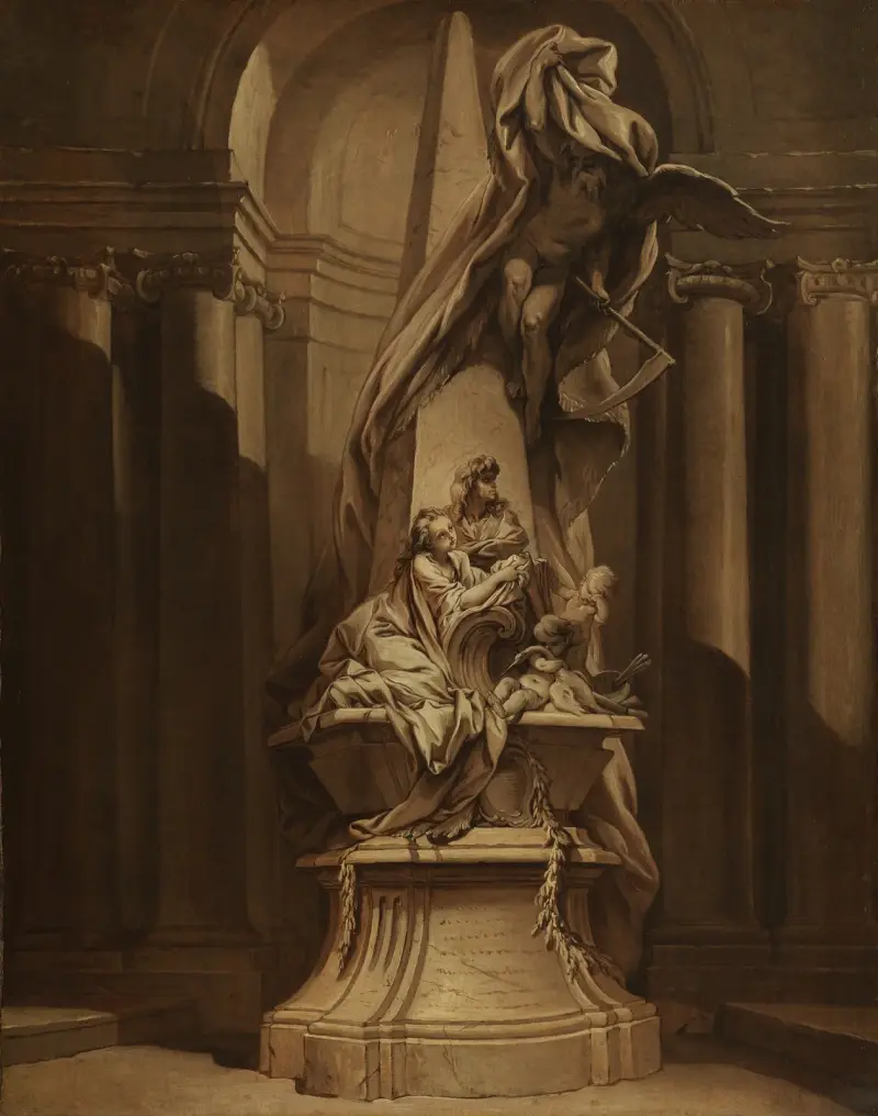 Monument över Mignard av François Boucher