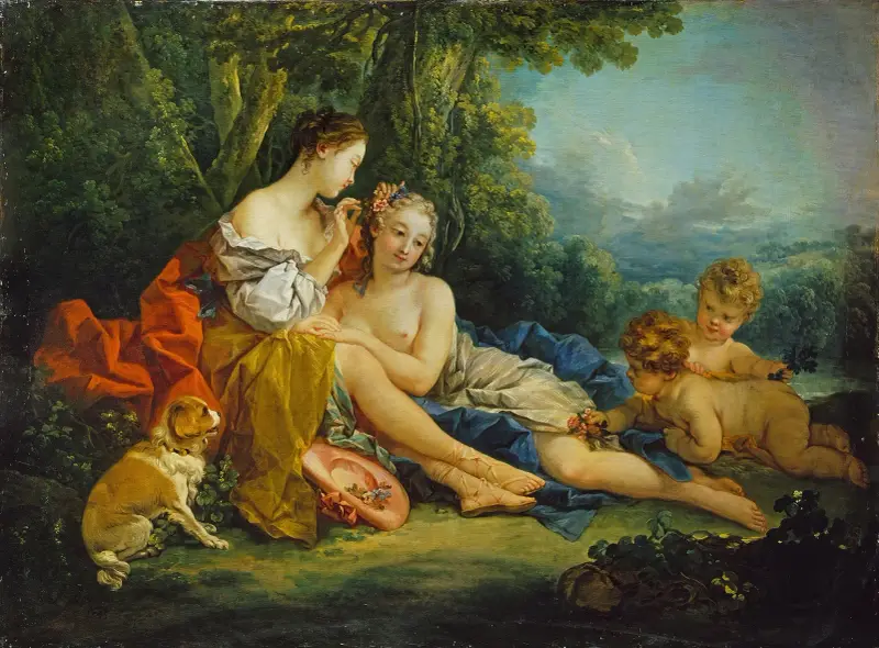Pastorační líčení (La toillette pastorale), François Boucher