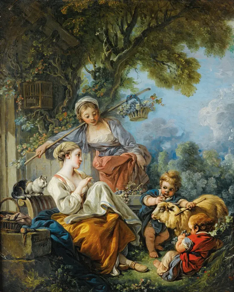 Pastorale Szene von François Boucher