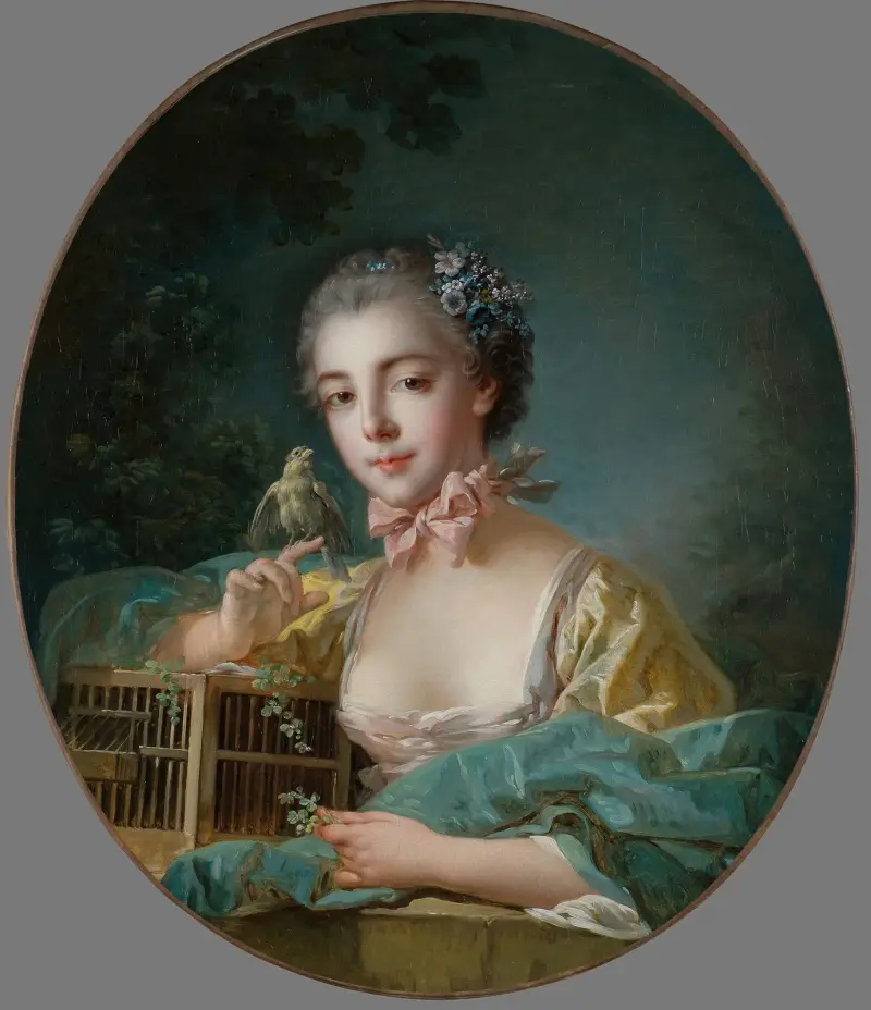 Vermutliches Porträt der Marie-Emilie Baudouin, Tochter des Malers von François Boucher