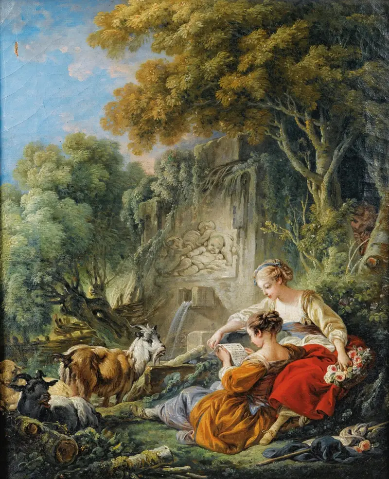 Čtení dopisu, François Boucher