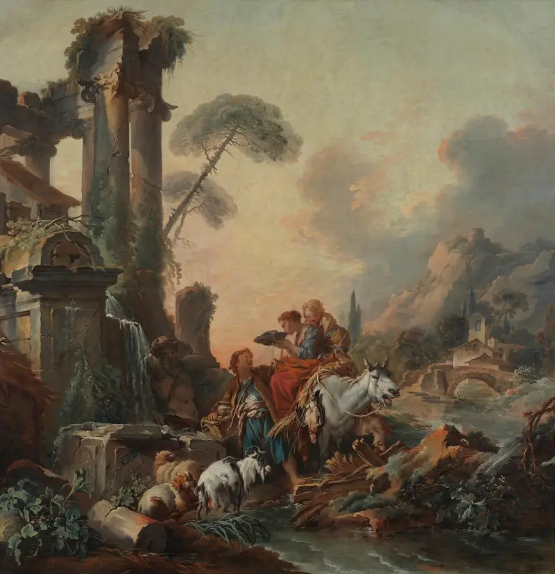 Vila vid brunnen av François Boucher