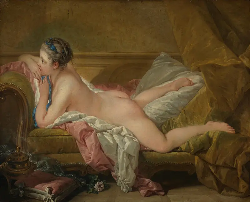 Vilande flicka av François Boucher
