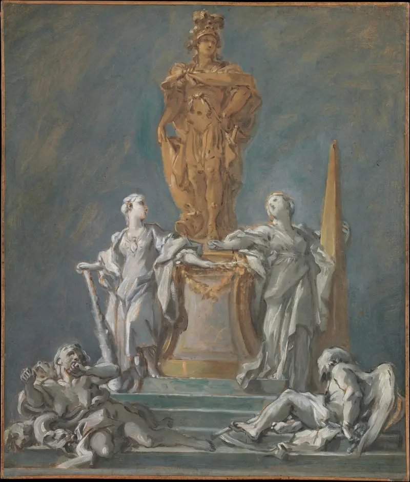 Study for a Monument to a Princely Figure av François Boucher