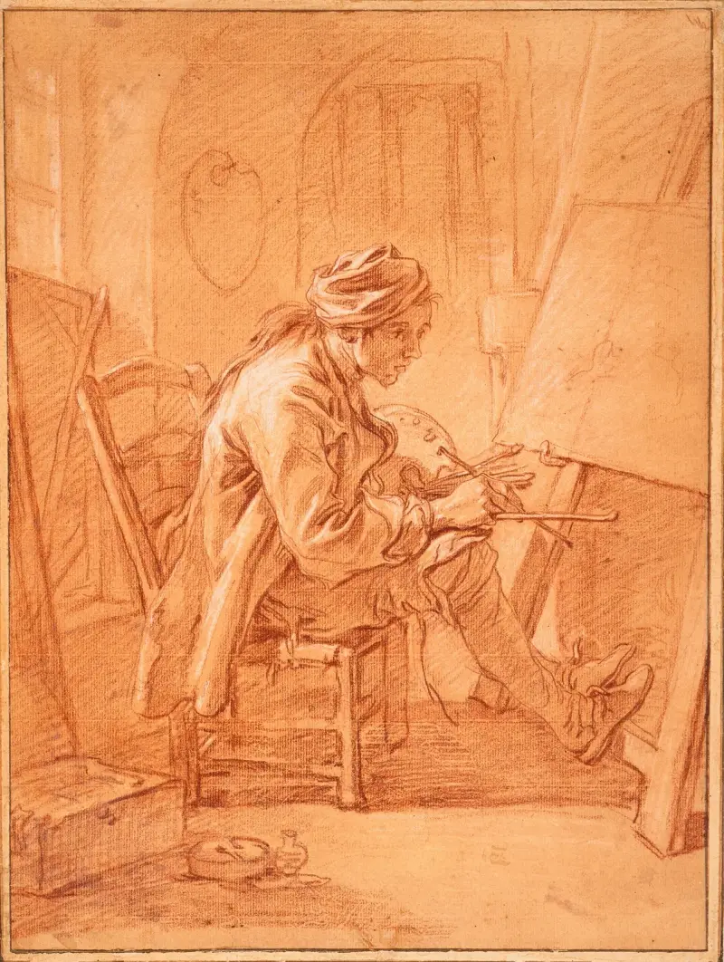 Konstnären i sin ateljé av François Boucher