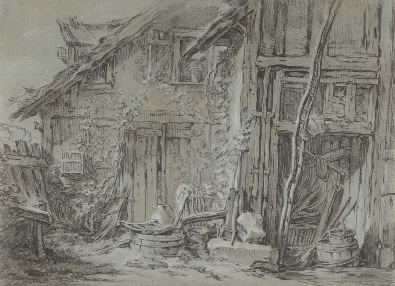 Det förfallna bondhuset av François Boucher