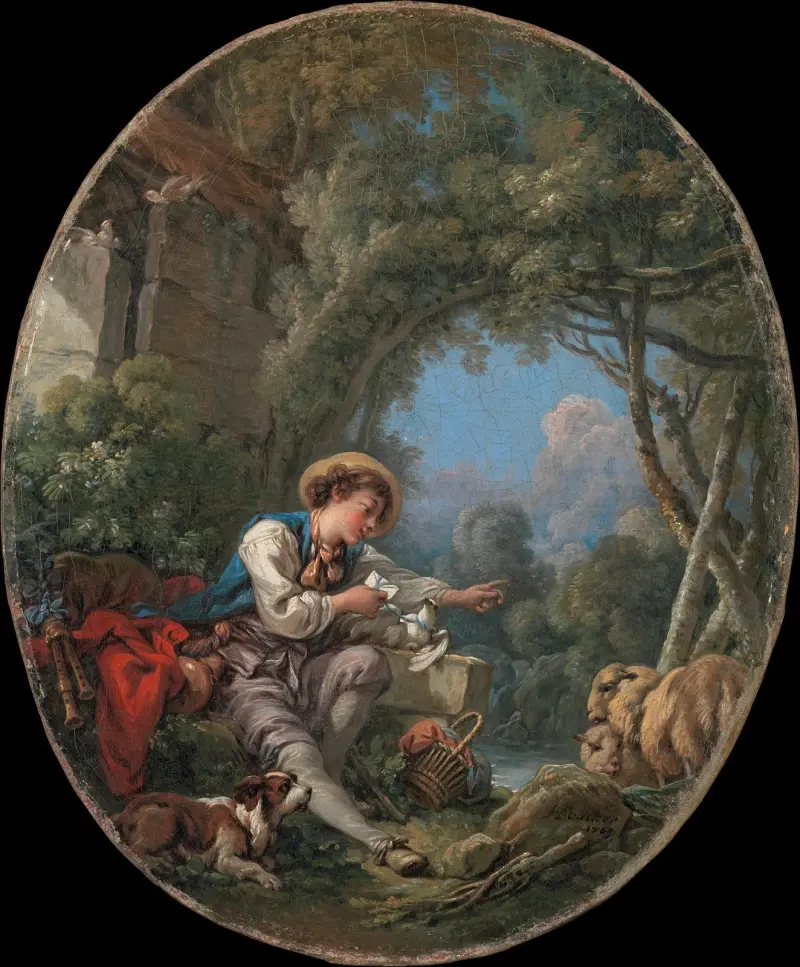 Budbärarens avsändande av François Boucher
