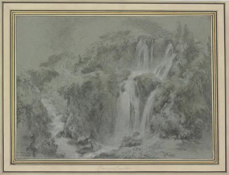 Die Wasserfälle von Tivoli, 1730 – Nr. 1 von François Boucher