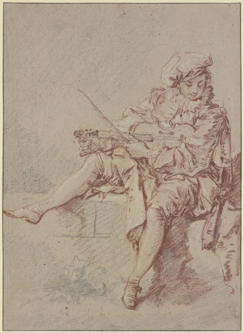 Violinist av François Boucher
