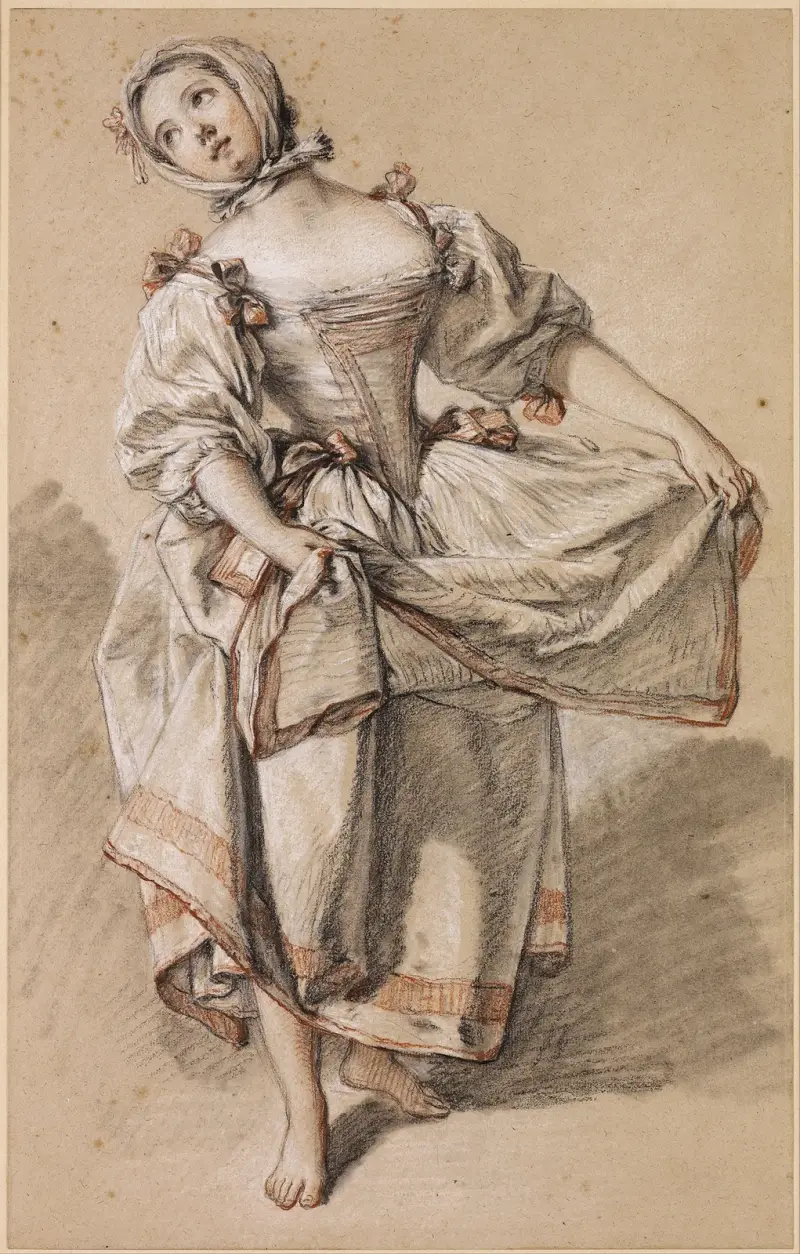 Ung dansande lantflicka av François Boucher