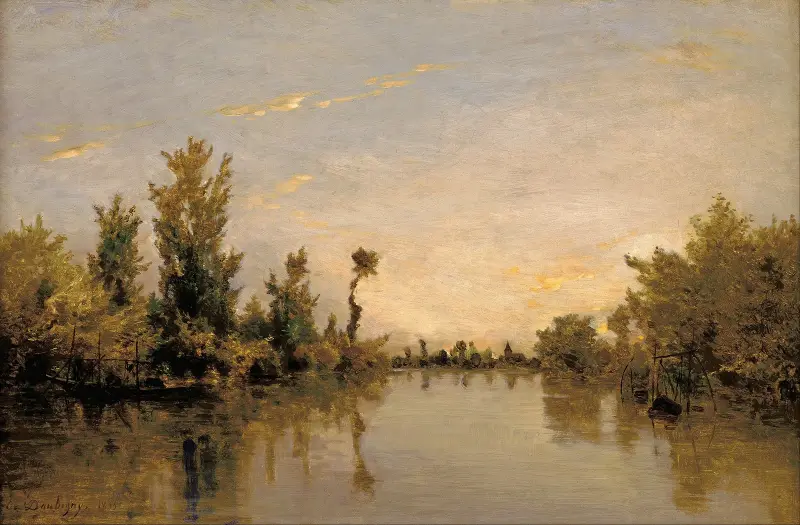 Seinens stränder av Charles François Daubigny