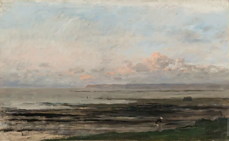 Plaża podczas odpływu, Charles François Daubigny
