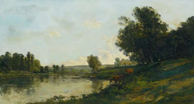 Flodstranden av Charles François Daubigny