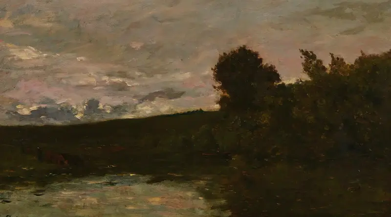 Bord De Riviére av Charles François Daubigny