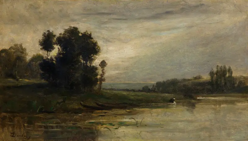 Oise-flodens stränder av Charles François Daubigny