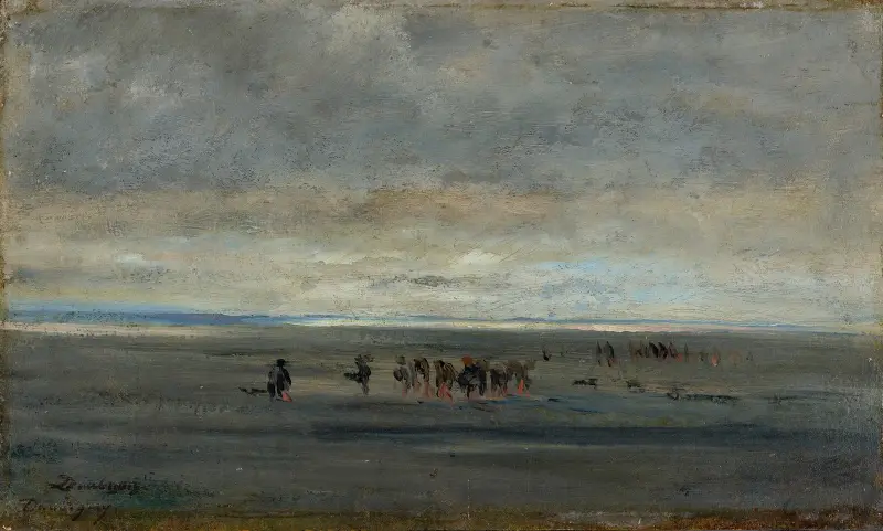 Muschelsammler von Charles François Daubigny