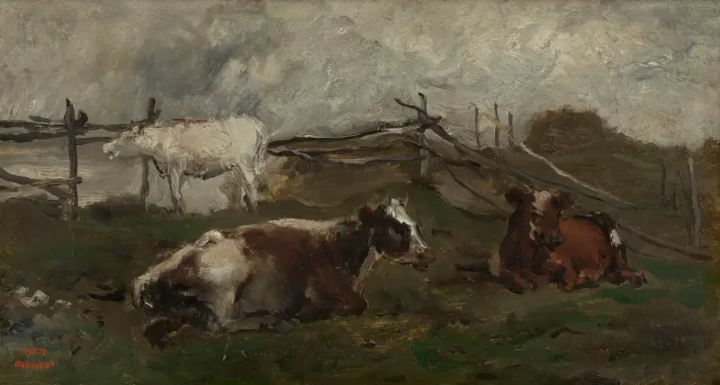 Kor på en äng av Charles François Daubigny