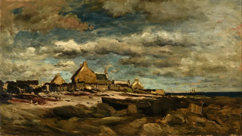 Einfahrt nach Kérity von Charles François Daubigny