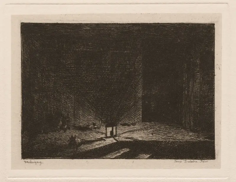 Interior of an Inn (The Corridor of an Inn) av Charles François Daubigny