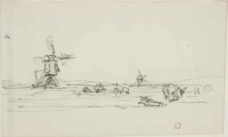 Landskap i Holland av Charles François Daubigny