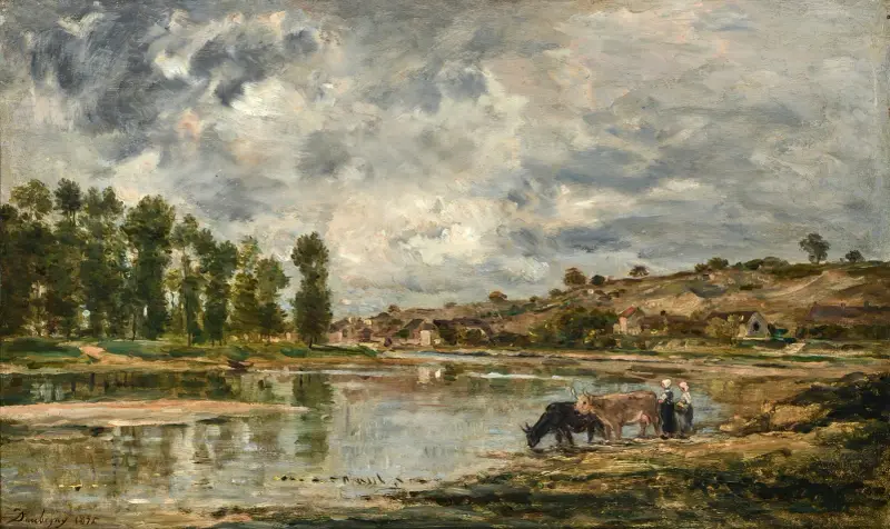 Loires stränder nära Nantes av Charles François Daubigny