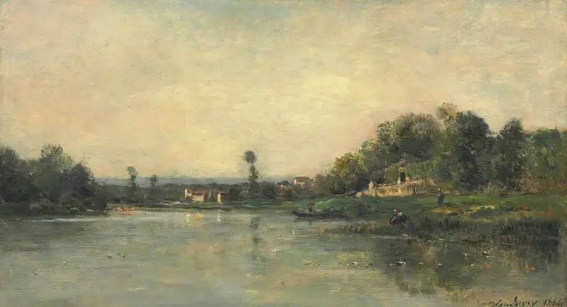 Oiseflodens stränder av Charles François Daubigny