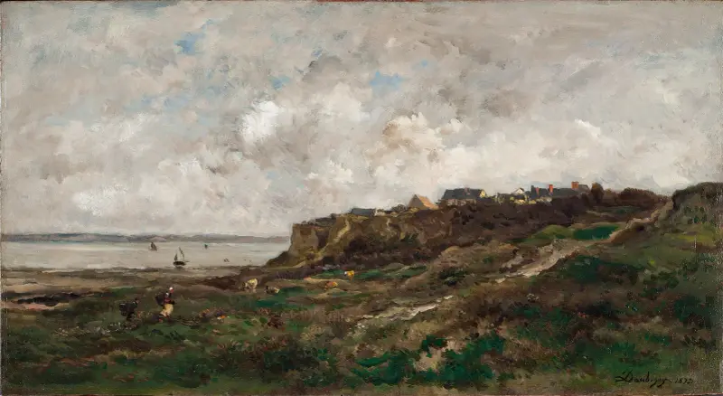 Lågvatten vid Villerville av Charles François Daubigny